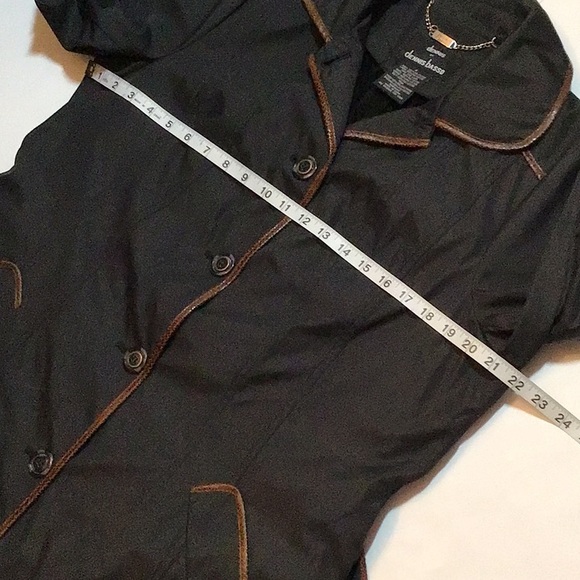 DENNIS BASSO DARK GREEN BELT TRENCH COAT SZ S - Picture 8 of 11